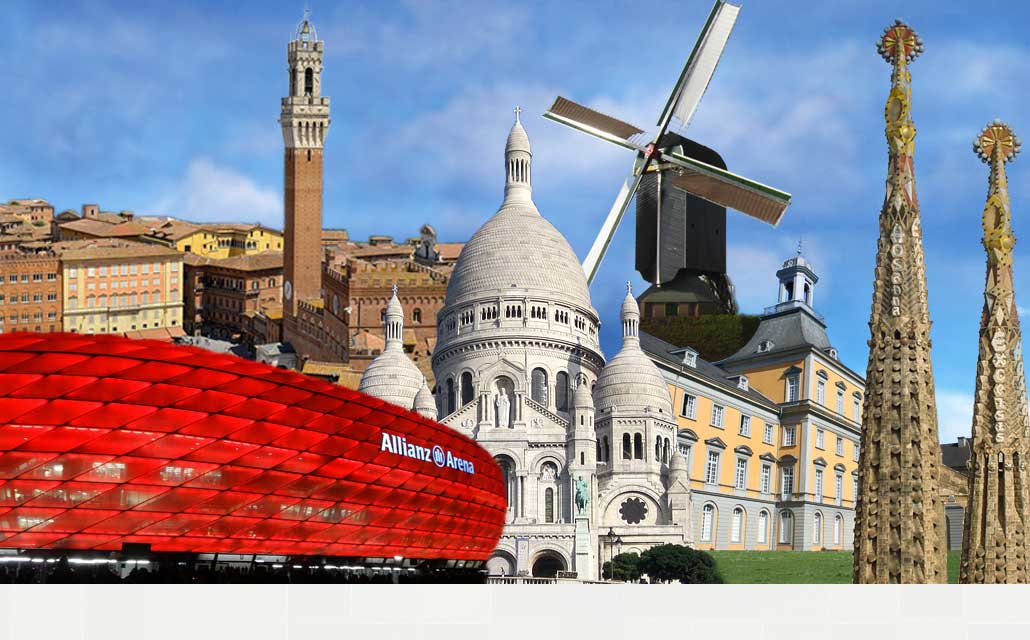Collage of world monuments 