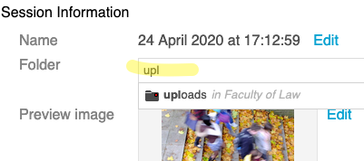 Using the typeahead for finding a folder