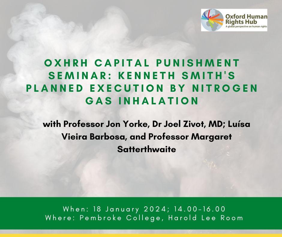 OxHRH Capital Punishment Seminar Image of the Event details