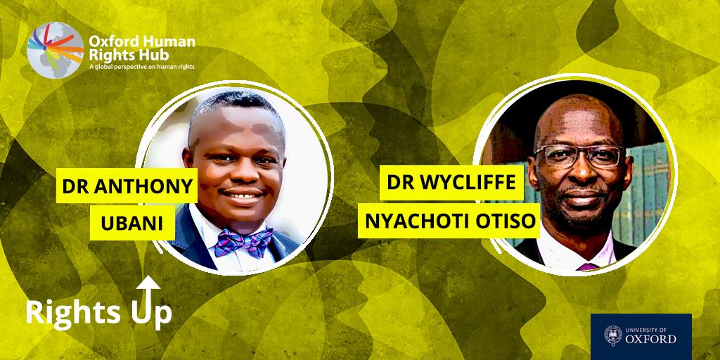 Sexual Harassment and the Law in Africa Podcast Speakers Image of Oxford Human Rights Hub logo against a yellow background. The photos of the podcast speakers are presented next to each other