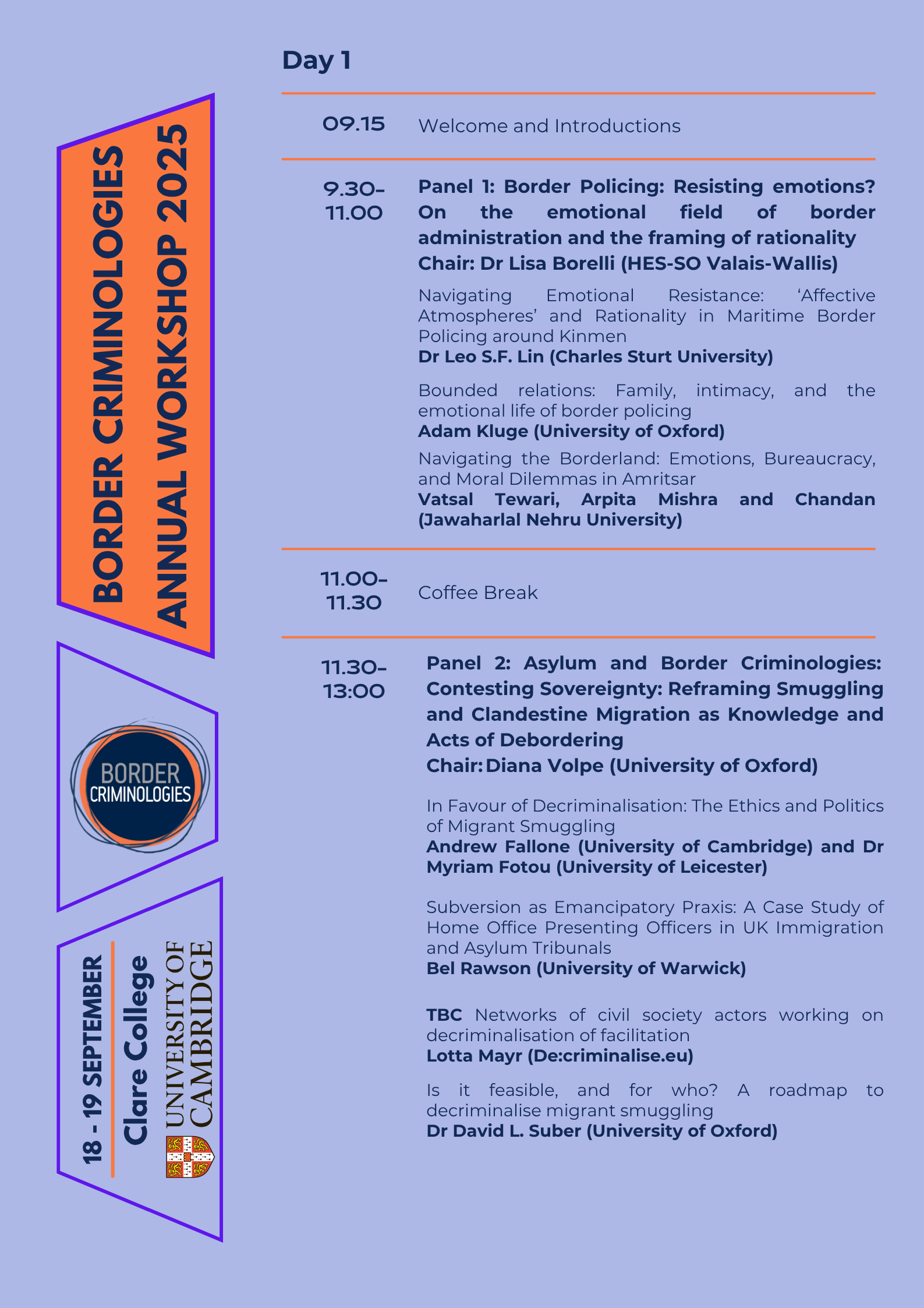 event programme