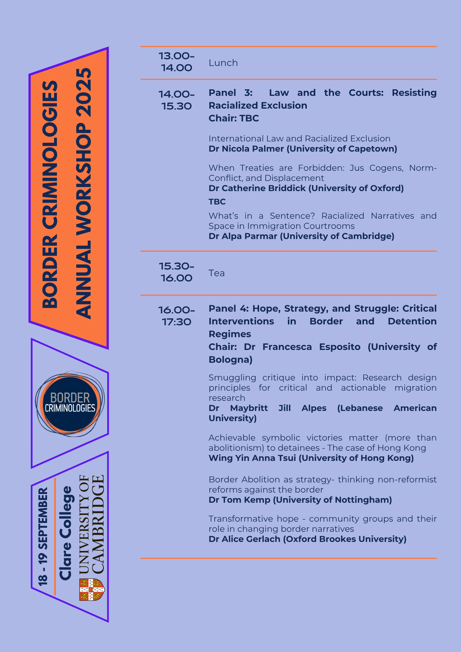 event programme