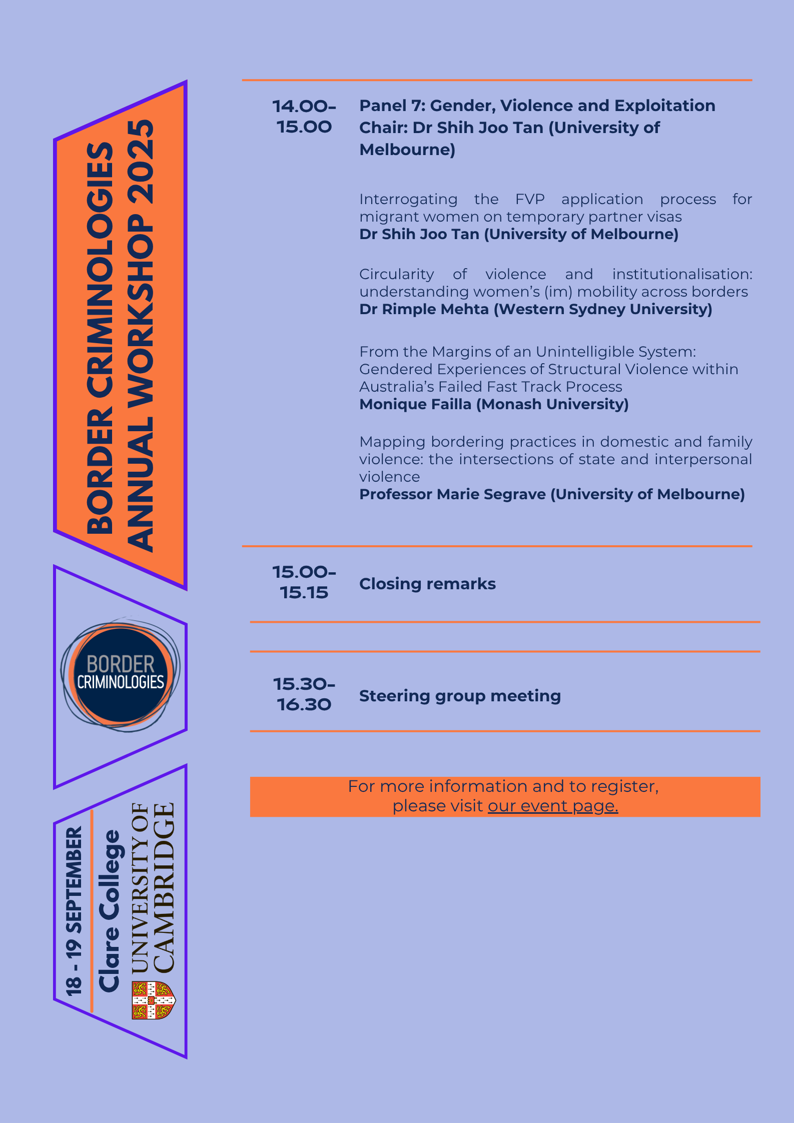 event programme